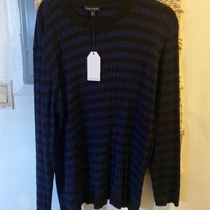 NWT Universal Standard Royal and Black striped crew neck size L (20/22)